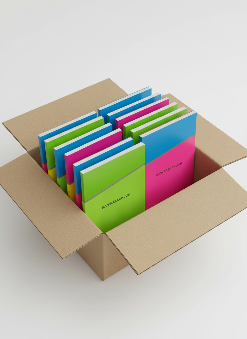 School books and supplies neatly organized